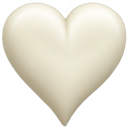 Ivory heart emoji