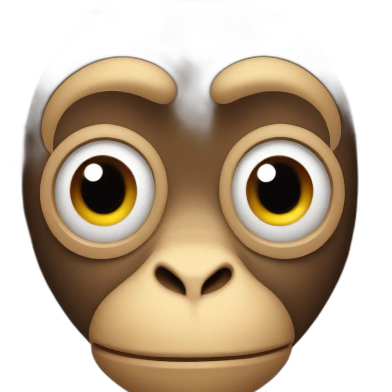 Monkey with a massive forehead emoji