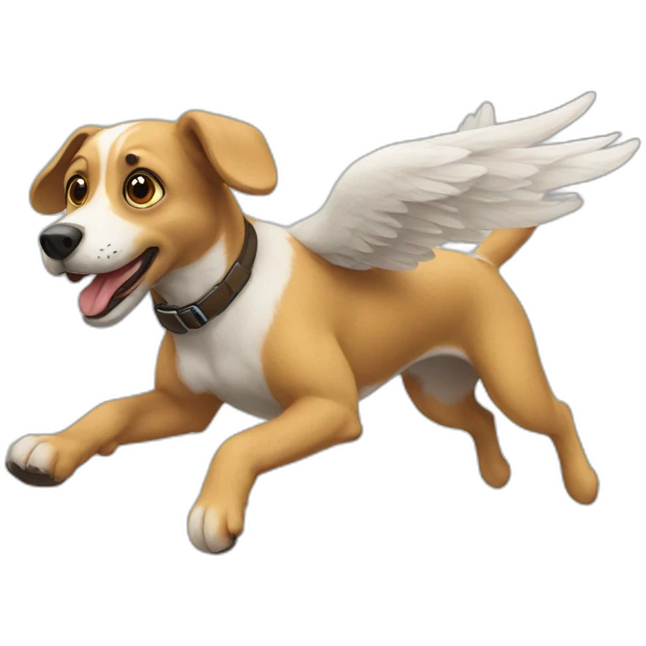 Flying dog emoji