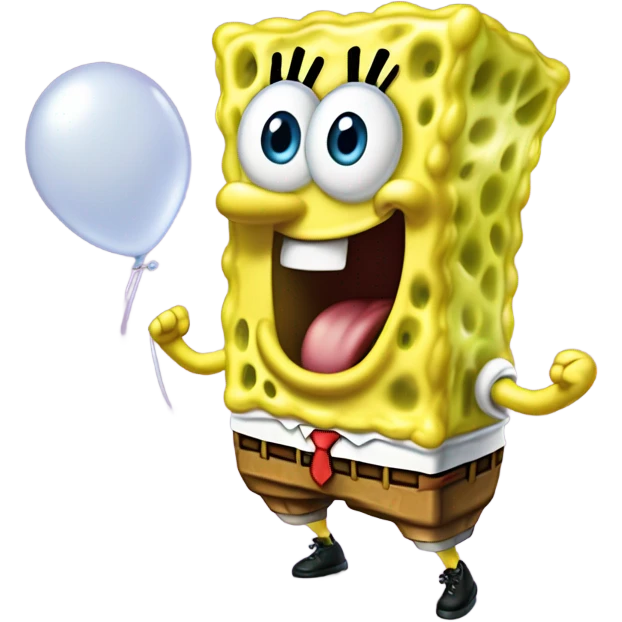 spongebob blowing up emoji