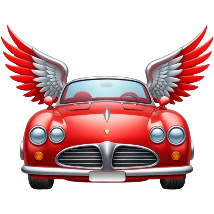 Red car with wings emoji