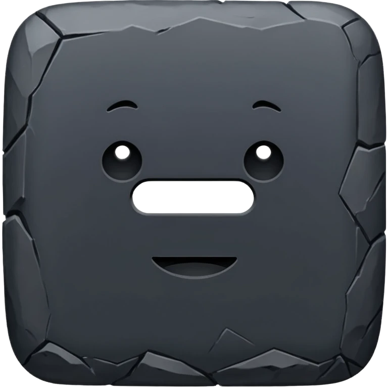 Black rectangle rock emoji