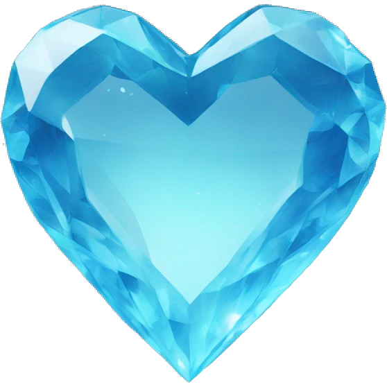 blue crystal heart emoji