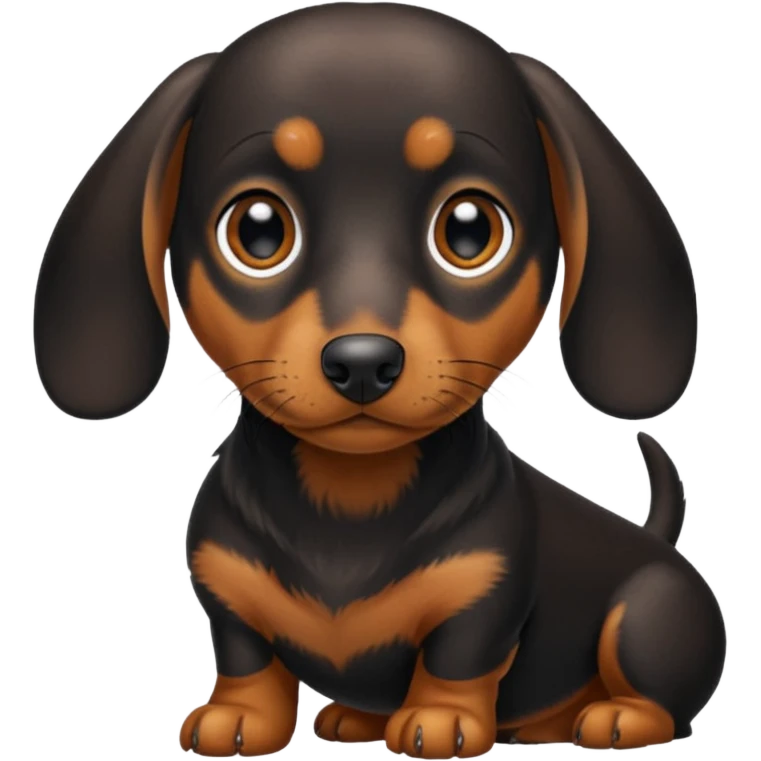 Black and tan dachshund emoji