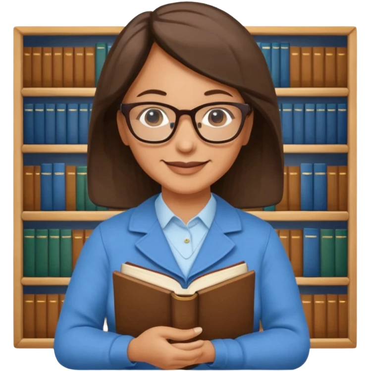 middle aged, The wise librarian emoji