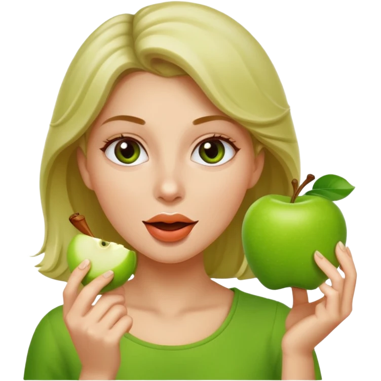 woman is eating emoji