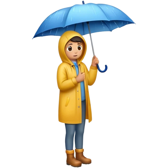 Person standing in the rain  emoji