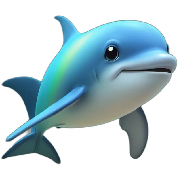 Dolfin rainbow emoji