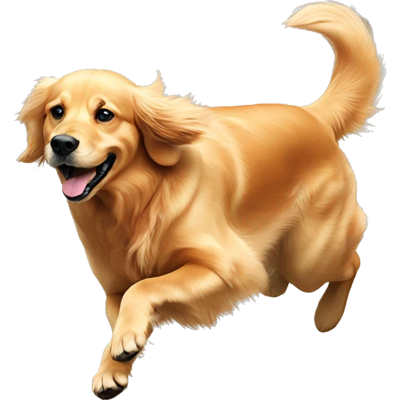Golden retriever zoomies  emoji