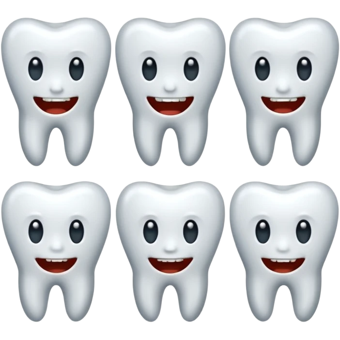 Teeth with clip emoji