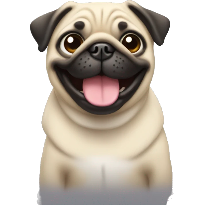 Smiling pug emoji