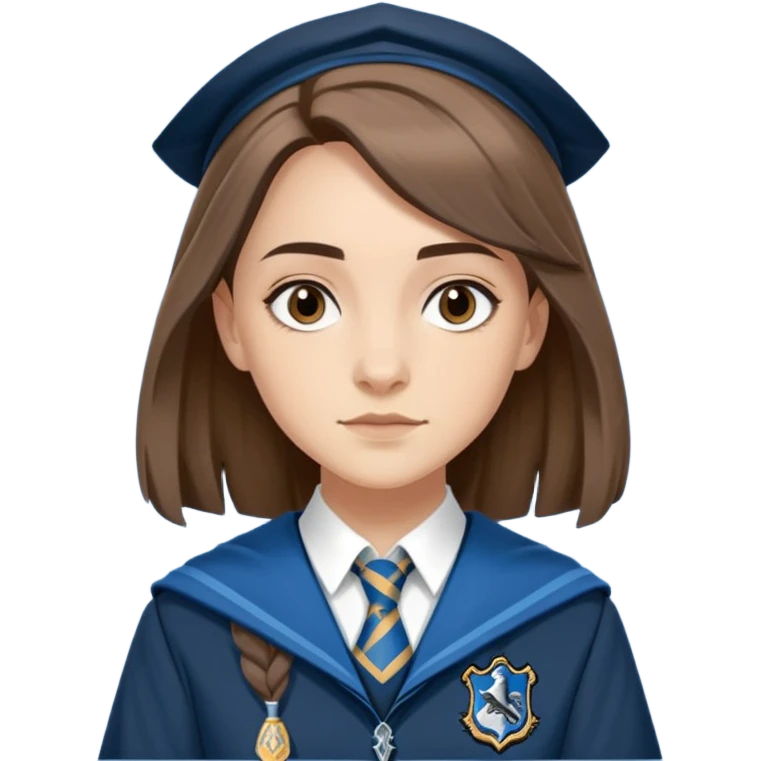 Penelope Clearwater in harry potter, wear hogwarts Ravenclaw uniform emoji