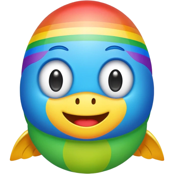 Shiny raindbow Duolingo emoji