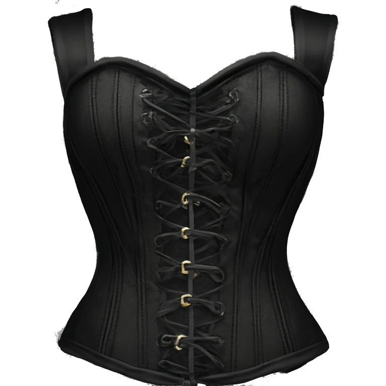 gothic lace corset black emoji
