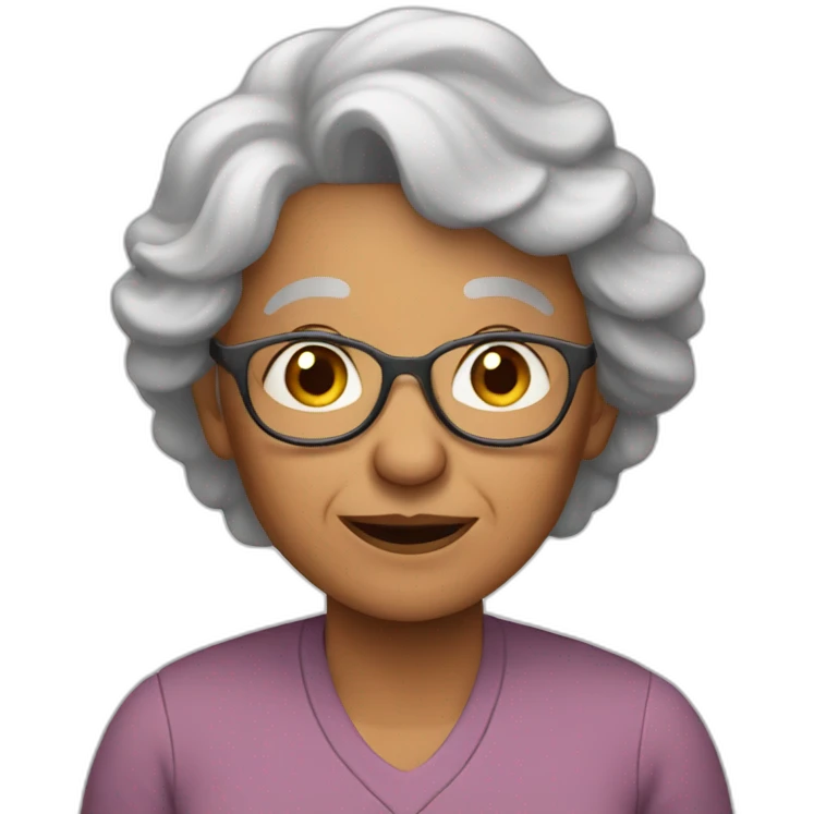 grandma but men emoji