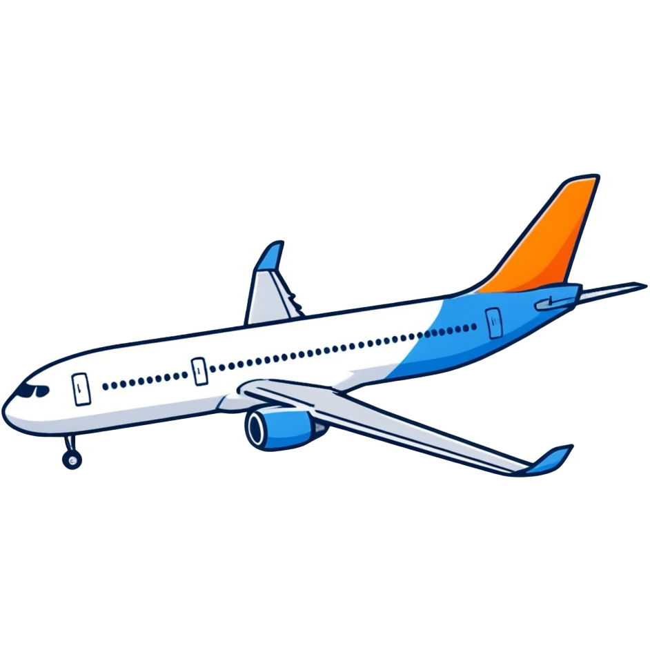 Scandinavian Airlines airplane with blue tail emoji