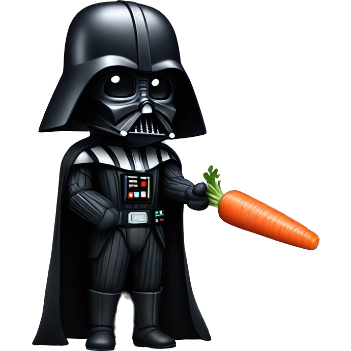 DARTH Vader with a carrot lightsaber emoji