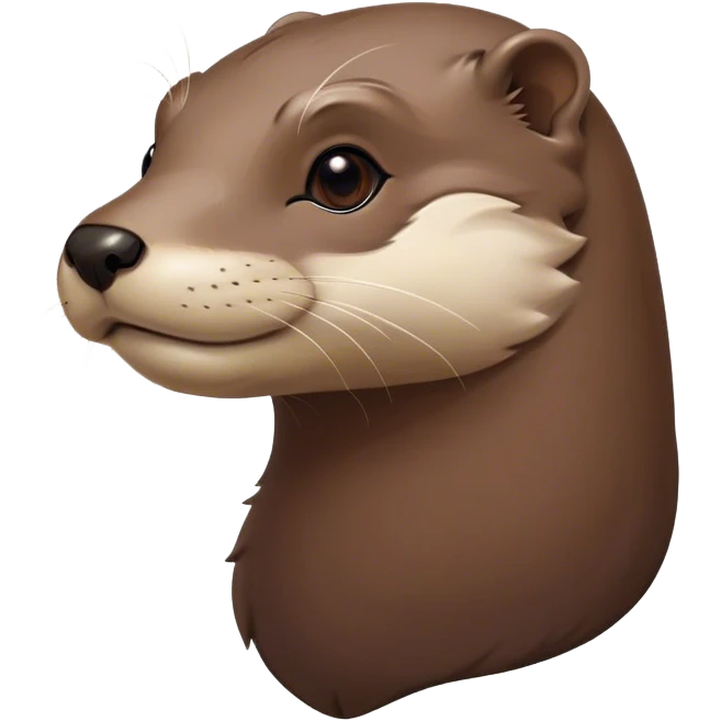 Cinematic Noble Otter Portrait Emoji, Poised and regal, with a sleek, streamlined build and a luxuriously smooth, well-groomed Fur of rich brown, deep-set soulful dark eyes, Simplified yet sharp and sophisticated features, highly detailed, glowing with a soft, dignified glow, high shine, intelligent and playful, stylized with an air of aquatic charm, focused and attentive, soft glowing outline, capturing the essence of a watchful and confident water-dweller, so majestic it feels as though it could glide out of the screen with effortless authority! emoji