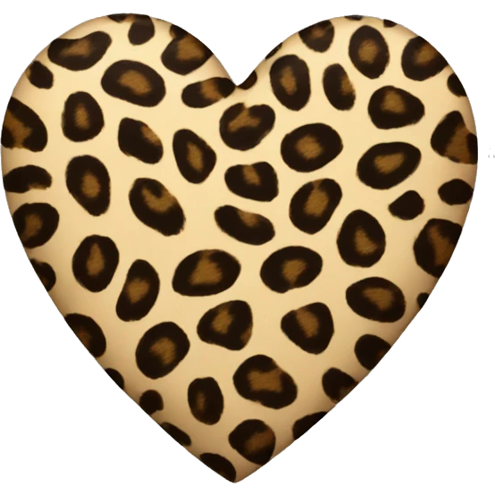 Leopard print heart emoji