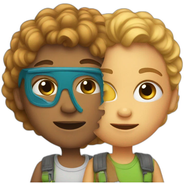 two kids emoji