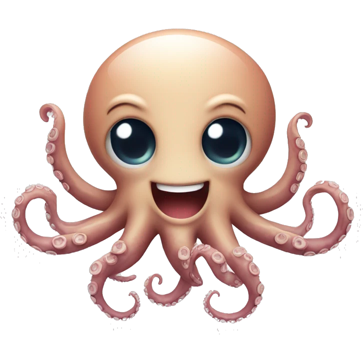 Octopus with a smile  emoji