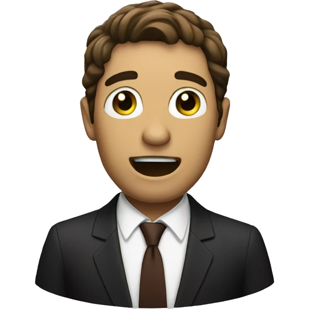 italian man singing with a suit emoji