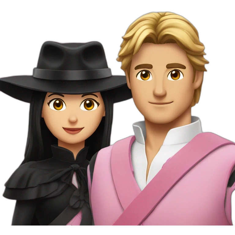 Zorro en couple avec sakura emoji
