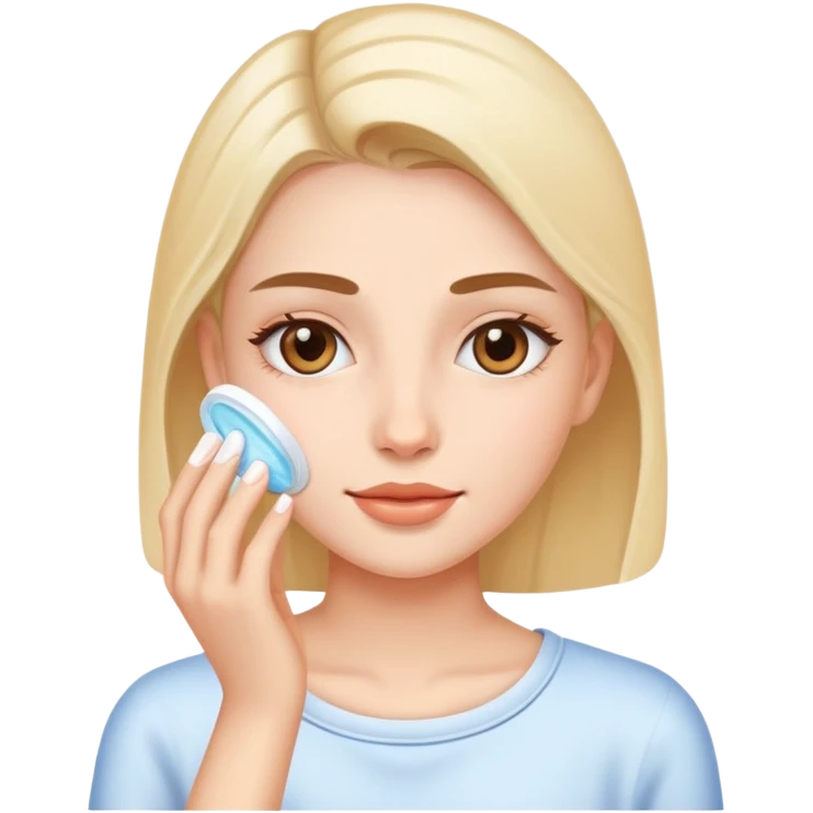 Girl doing skincare emoji