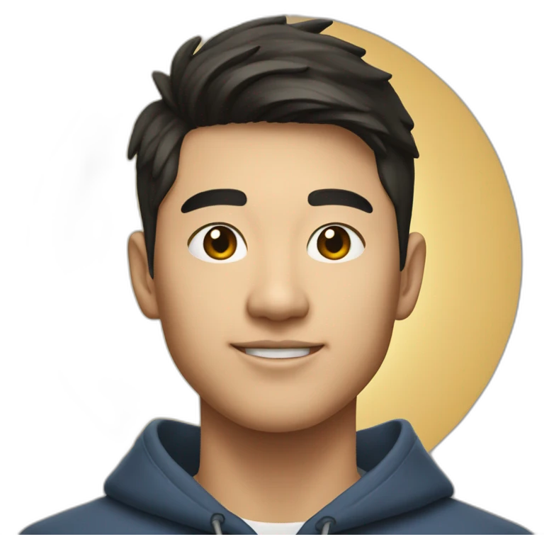 Male Catholic Asian Berkeley student with cross and Berkeley logo emoji