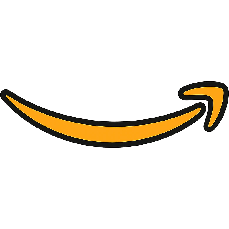 bold recognizable Amazon smile arrow icon, no text emoji