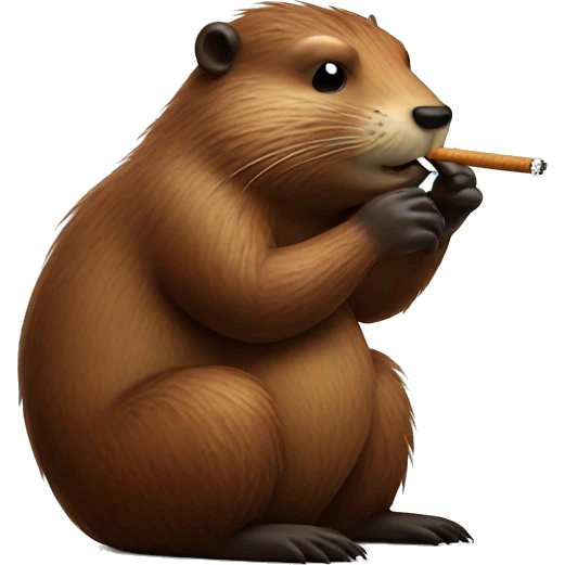 beaver smoking a cigarette  emoji