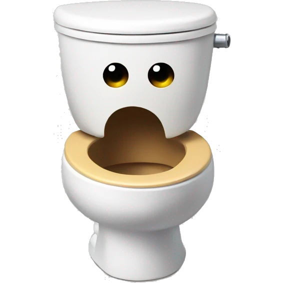 Toilet with a head coming out of it emoji