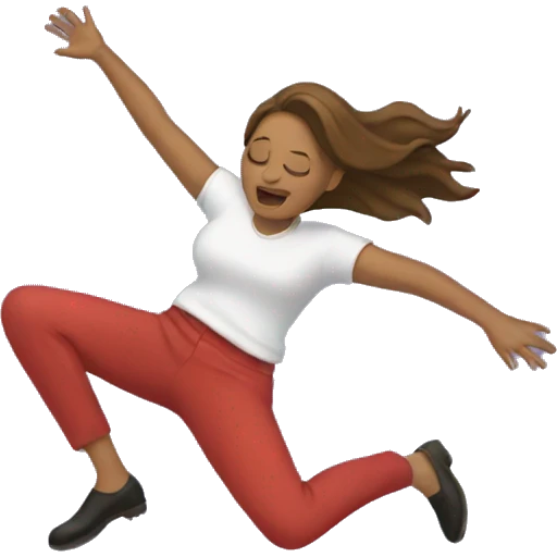 woman falling  emoji