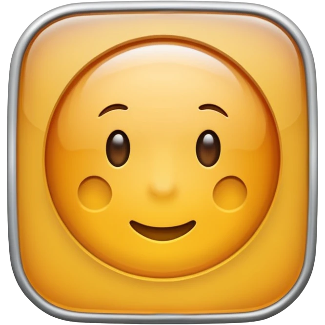 circle in a small square plastic emoji