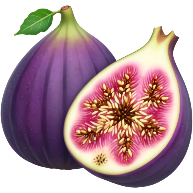 Please create a emoji of a single half of a fig with the internal seeds emoji