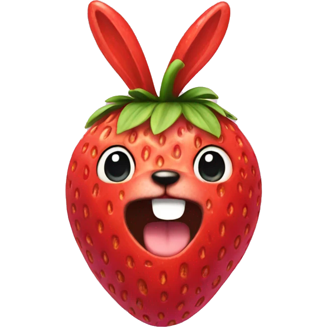 strawberry bunny emoji