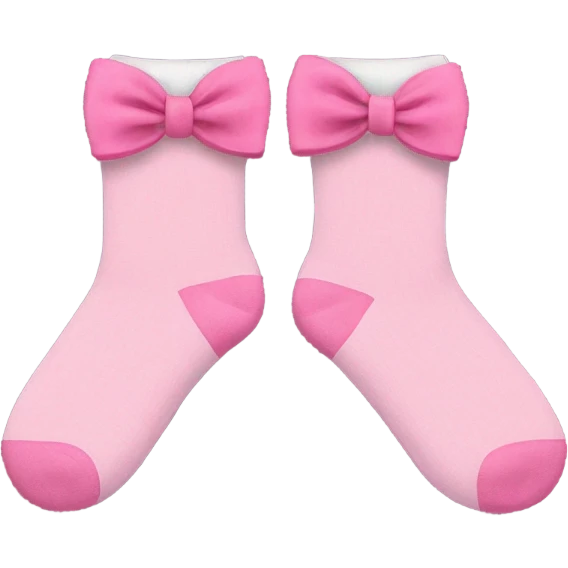 Socks with pink bows  emoji