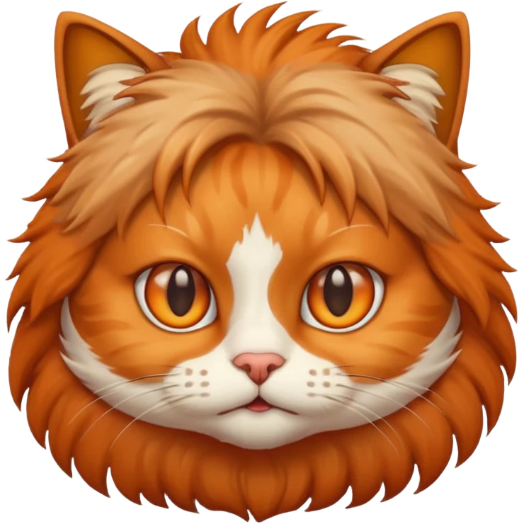 cat with head hair emoji