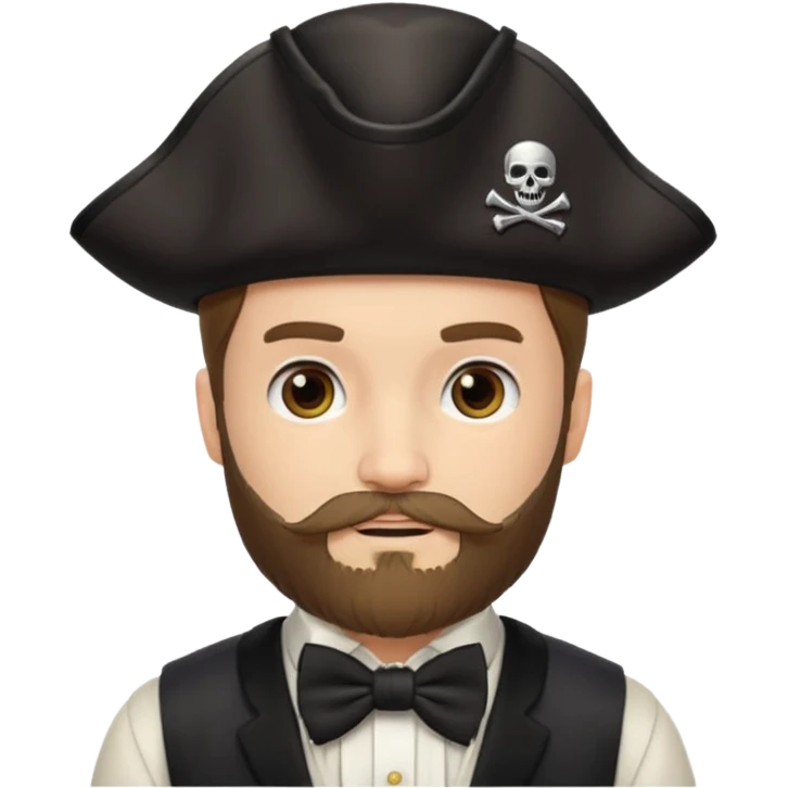pirate with beard and bow tie emoji