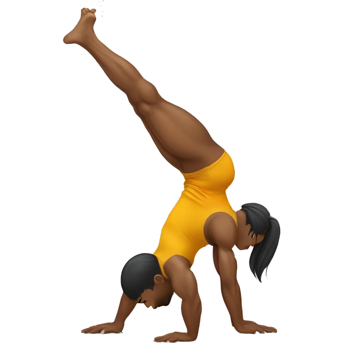muscular athlete doing handstand emoji