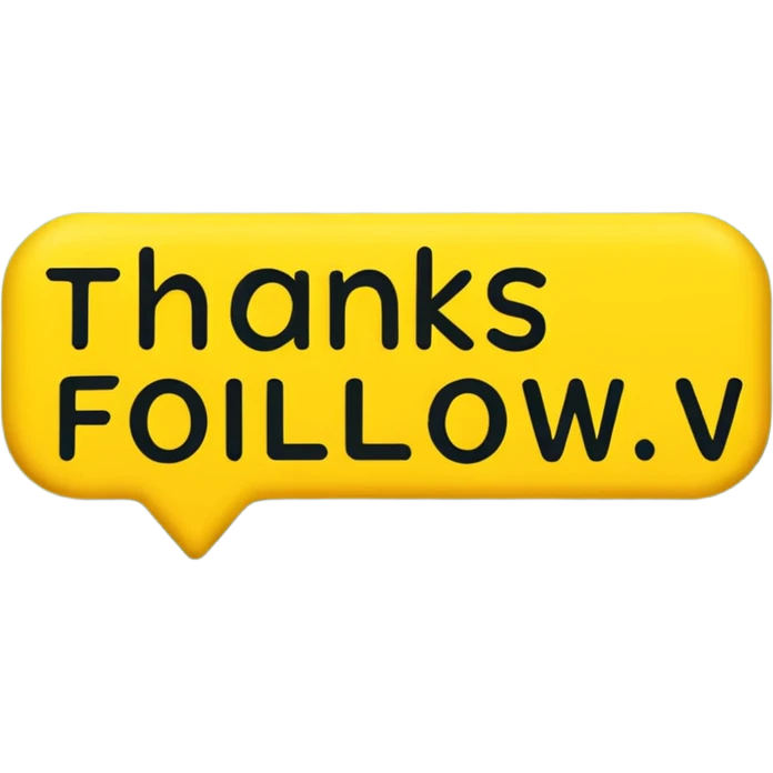 The words Thanks For The Follow with a white background and the words in the colour of the jamaican flag emoji