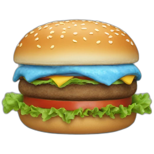 Blue-burger emoji