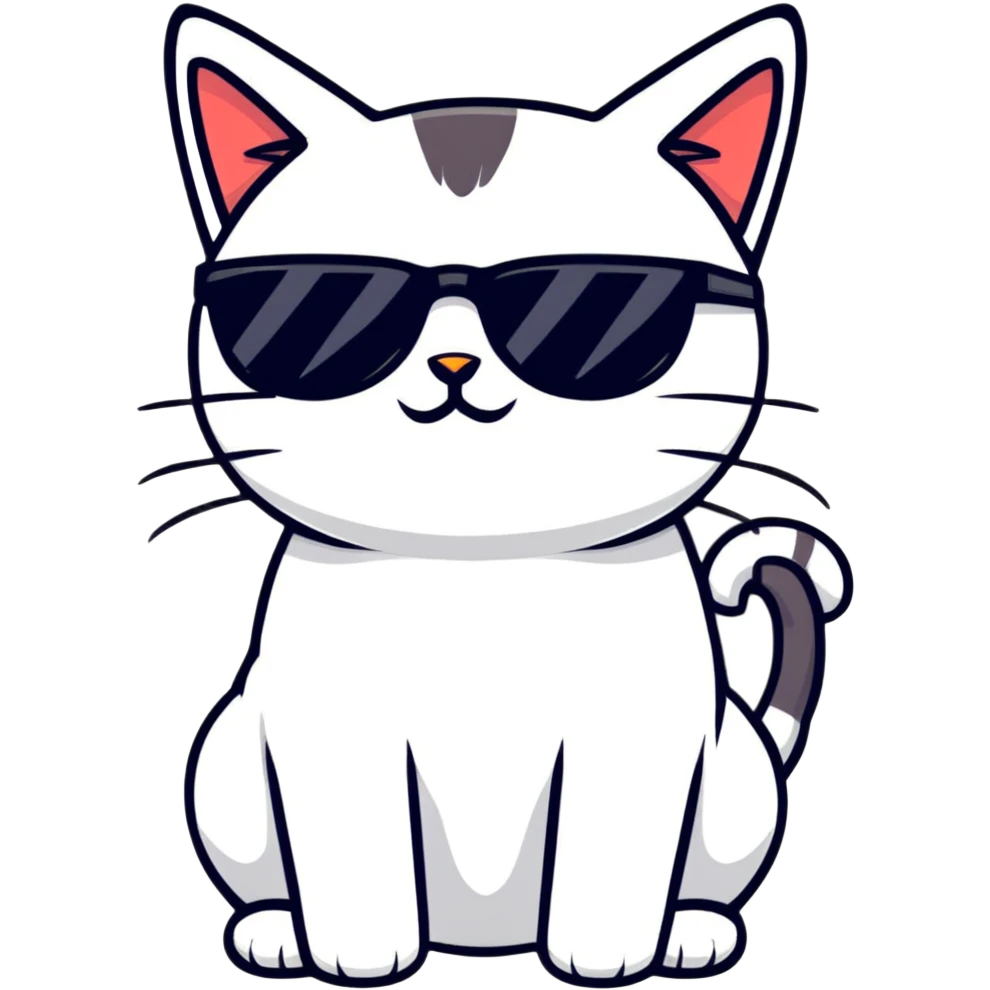 Cat with sunglasses emoji