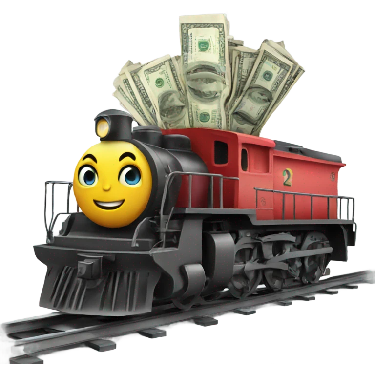 Locomotive with money  emoji