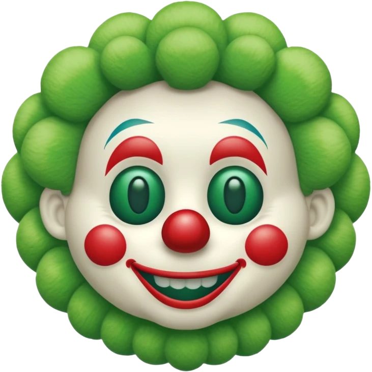 green plush toy clown emoji