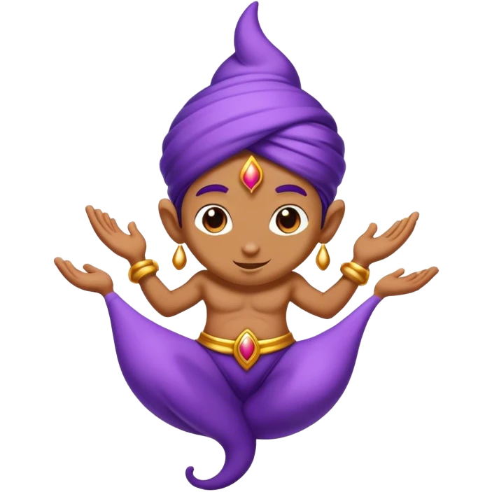 Purple genie, solana emoji
