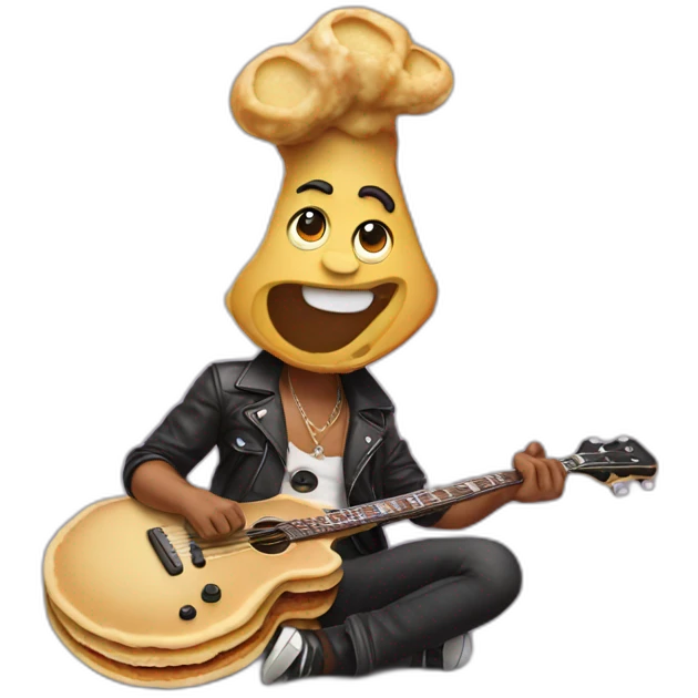 Rockstar pancake emoji