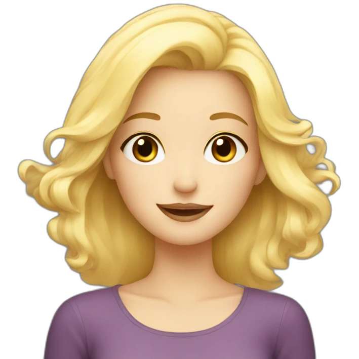 Blonde girl with stars emoji
