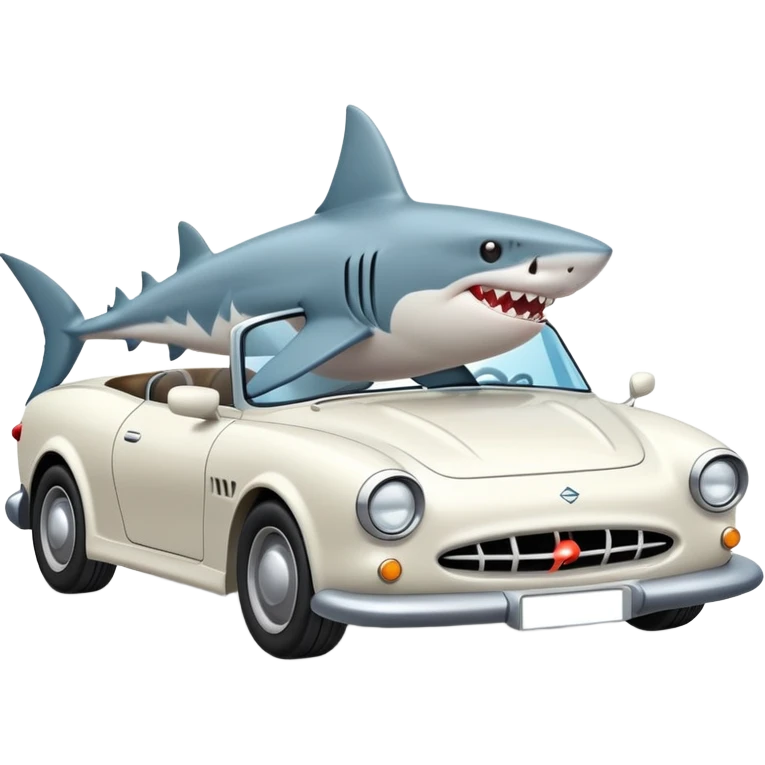 Shark Driving car emoji