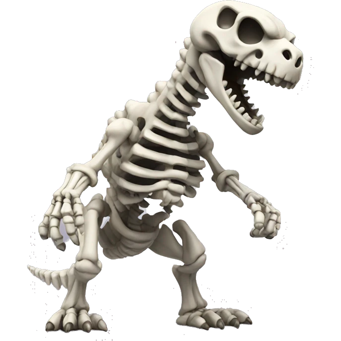 Skeleton Godzilla toy emoji